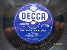 BILLY FURY DECCA 78 MARGO / DON'T KNOCK UPON MY DOOR '50'S ROCK 'N' ROLL