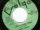 Rare Detroit Northern Soul 45: Gwen Owens – I Lost a Good Thing – Velgo original