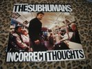 Vintage The Subhumans Incorrect Thoughts 1978-80 LP Record rock punk kbd