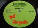 JETHRO TULL THICK AS A BRICK CHRYSALIS UK ORIGINAL WHITE i FIRST NEAR MINT AUDIO