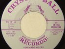 Billy & The Moonlighters 45 You Made Me Cry / Little Indian Girl 7