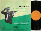 Emil Telmanyi:Bach Sonatas & Partitas:Rare UK Decca LXT2951-3:Orange/Gold:NM-