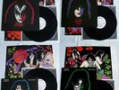 KISS SOLO ALBUM SET OF 4 LP ORIGINAL ITALY PROMO WHITE LABELS POSTERS INNERS