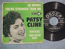 EP w/PS--PATSY CLINE--SO WRONG/YOU'RE STRONGER THAN ME--1962--Decca ED-2729