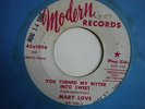 Mary Love  You turned my bitter into sweet / I'm in your hands  Promo. Copy