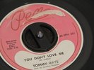 TOMMY RAYE You Don't Love Me PEN 351 Rare R&B Northern Soul 45