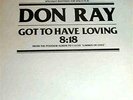 DON RAY-GOT TO HAVE LOVING **ORIGINAL POLYDOR PROMO 12