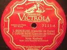 (R) KOSHETZ NINA Opera/GRETCHANINOFF Piano 78rpm Victrola 7111 Berceuse;SnowFlak