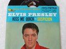 ELVIS PRESLEY KISS ME QUICK SUSPICION 45 RECORD & PICTURE SLEEVE RCA GOLD SERIES