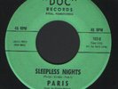 Northern Soul RARE , Paris - Sleepless Nights, Original almost M- Con, LISTEN