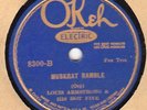 Okeh 8300 LOUIS ARMSTRONG HOT 5 Muskrat Ramble/HEEBIE JEEBEIS 1926 BLUE DJ  E+