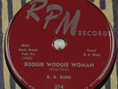 Hear Blues 78 B.B. KING Boogie Woogie Woman RPM 374