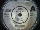 YOKO ONO MRS. (JOHN) LENNON -DEMO PROMO APPLE UK 1971 RARE 7