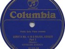 Georges Enesco  George Enescu  Columbia Royal Blue 5110/5111  Handel Sonata #4