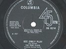 THE PINK FLOYD - SEE EMILY PLAY (UK 1967 ORIGINAL )NEAR MINT VINYL-SUPERB AUDIO