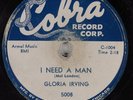 Hear Rare Blues 78 GLORIA IRVING I Need A Man COBRA 5008