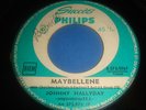 RARE 45t JOHNNY HALLYDAY MAYBELLENE + BLUEBERRY HILL PHILIPS PROMO JUKE BOX 60's