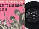 BEATLES 7' PS Ticket To Ride Denmark R 5265 NICE CONDITION Danish 45