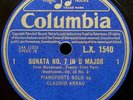 CLAUDIO ARRAU   Beethoven Sonata D major + E flat major  6 rec.Columbia  1947/51