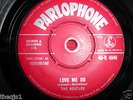 BEATLES LOVE ME DO ORIG 62' UK 1st ISSUE RED LABEL PARLOPHONE  V/G