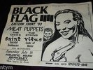 RARE 1983 BLACK FLAG FLYER EASTERN FRONT MEAT PUPPETS STAINS @ AQUATIC PARK KBD