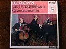 PHILIPS PLUM SILVER SAL 3453-4 BEETHOVEN ROSTROPOVICH RICHTER 2LP BOX SET MINT