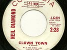 RARE NEIL DIAMOND 45RPM '63 COLUMBIA CLOWN TOWN PROMO STRONG VG++ VINYL