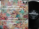 Julius Katchen/Beethoven PIano Concerto No. 3 Decca SXL 2106 ED1