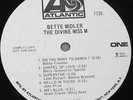 BETTE MIDLER 1st Lp WLP PROMO LP DJ COPY Lp 1972 MONO PRESS 