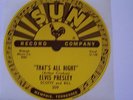 ELVIS PRESLEY 5 ORIGINAL 78 RPM SUN RECORD LABELS MINT THATS ALL RIGHT +