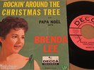 BRENDA LEE ROCKIN' AROUND THE CHRISTMAS TREE WLP PROMO 45 DJ COPY +PIC SLEEVE EX