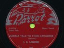 J.B. LENORE  Mamma Talk To Your Daughter / Man Watch Your    R&B 78  RPM  RECORD