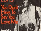 Elvis Presley German 45  You don´t have to say you love me 47-9916 Stage cover