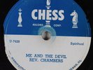 Hear Black Gospel 78 rpm  REV CHAMBERS Me And The Devil CHESS 1511  E+