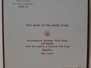 LIBRARY OF CONGRESS AAFS L3 Afro-American Spirituals Work Songs Ballads BLUES