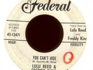LULU REED & FREDDY KING You Can't Hide on Federal Promo New Breed R&B 45 Hear