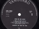 COUNTRY JOE and THE FISH Here We Are Again SCARCE N/M LP