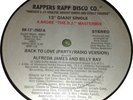 Alfreda James And Billy Ray ?– Back To Love - Rappers Rapp Disco Co Electro Funk