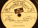 rare 78 rockabilly CURTIS GORDON Rompin and Stompin RCA VICTOR wlp HEAR VG+