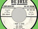 WES VOIGHT I Want a Lover 45rpm DeLuxe 1958 WLP teen rocker