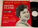 PATSY CLINE   SHE'S GOT YOU   45 RPM EP W/PS (1962)   DECCA ED 2719