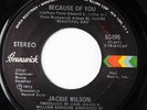JACKIE WILSON Northern Soul Stereo 45rpm Because of You b/w Go-Away LISTEN