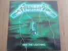 METALLICA ride the lightning LP 1984 ORIGINAL bernett GREEN cover FRENCH PRESS