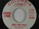 Northern Soul 45 FRANKIE LYMON Sweet And Lovely on Columbia VG++/NM wlp