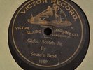 EARLY 78 RPM 7” VICTOR RECORD 1189 Sousa’s Band John Philip Sousa Scotch Jig