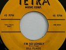 BILL FLAGG Guitar Rock - I'm so lonely CLASSIC ROCKABILLY TETRA Records 45