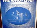 THE WHO-live (COLLECTORS ITEM) rare 1970's import only vinyl LP w/insert cover