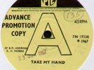 [BEE GEES] MONTANAS TAKE MY HAND / TOP HAT 1967 UK PROMO 7