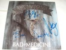 BON JOVI - BAD MEDICINE - 12 INCH SINGLE SLEEVE (SIGNED)