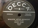 78rpm DECCA 30221 PATSY CLINE, Walkin' After Midnight, super nice E-